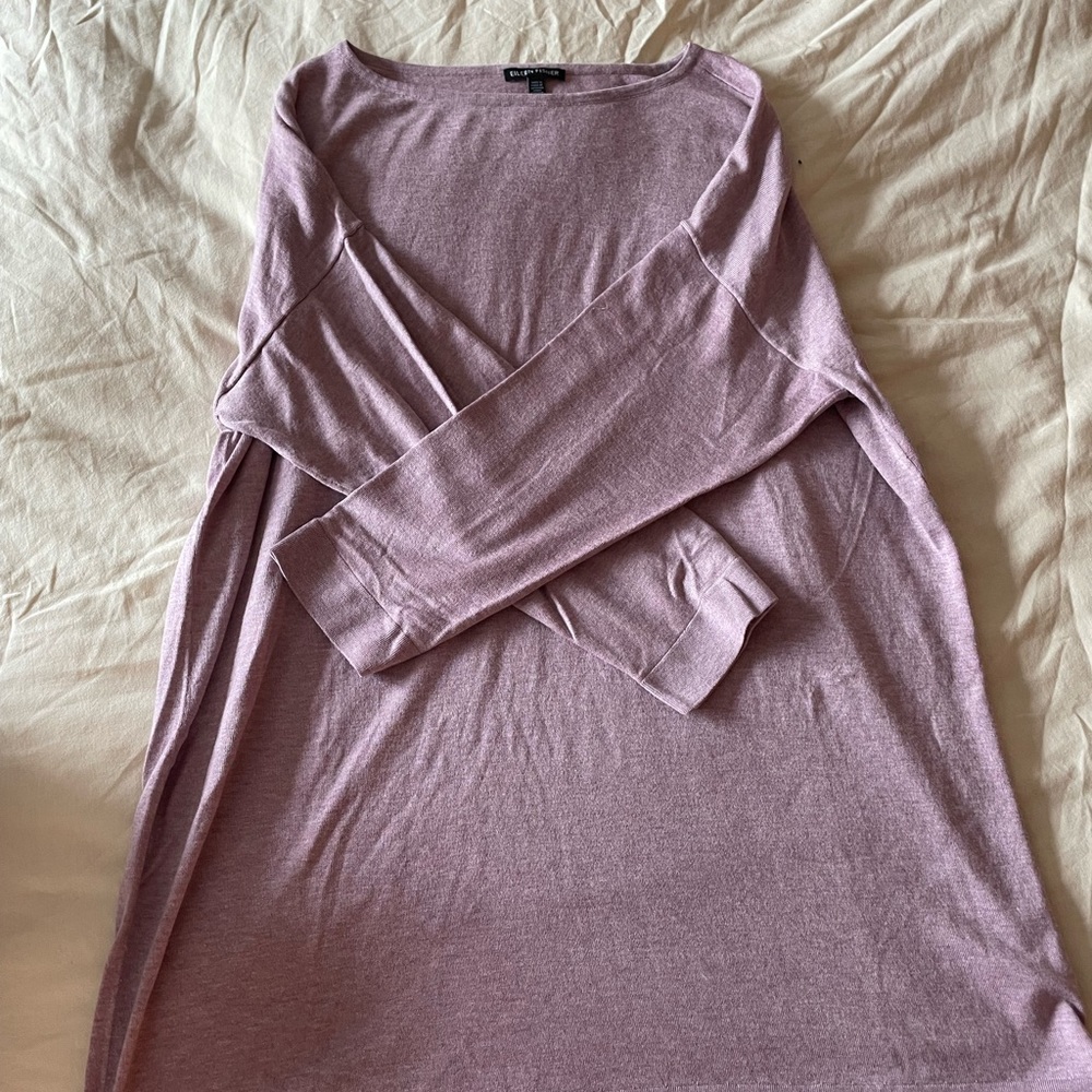 Eileen Fisher purple sweater tunic
